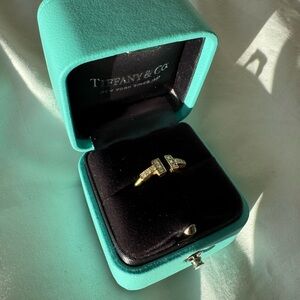 Tiffany & Co. Gold Ring with Diamond Details